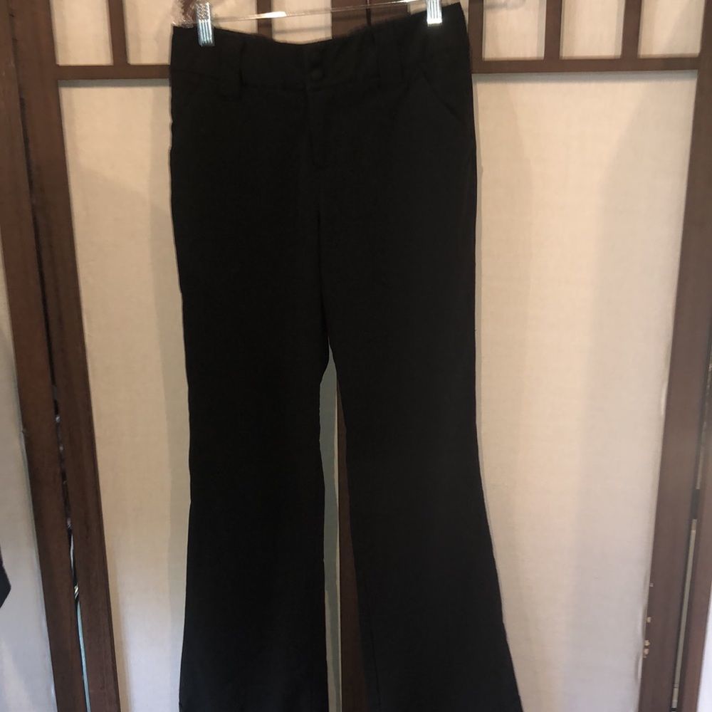 Limited Too black dress pants sz 18 low rise flare with cuffs